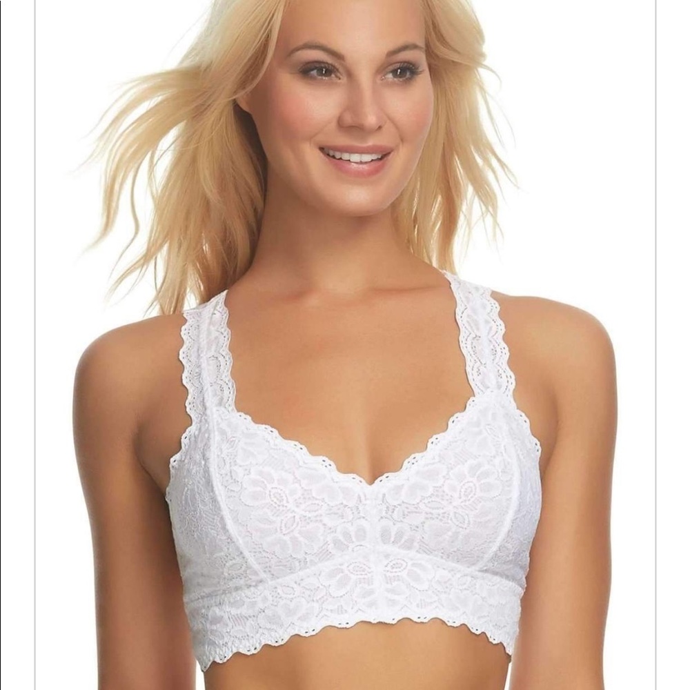 Bralette White Lace Racerback